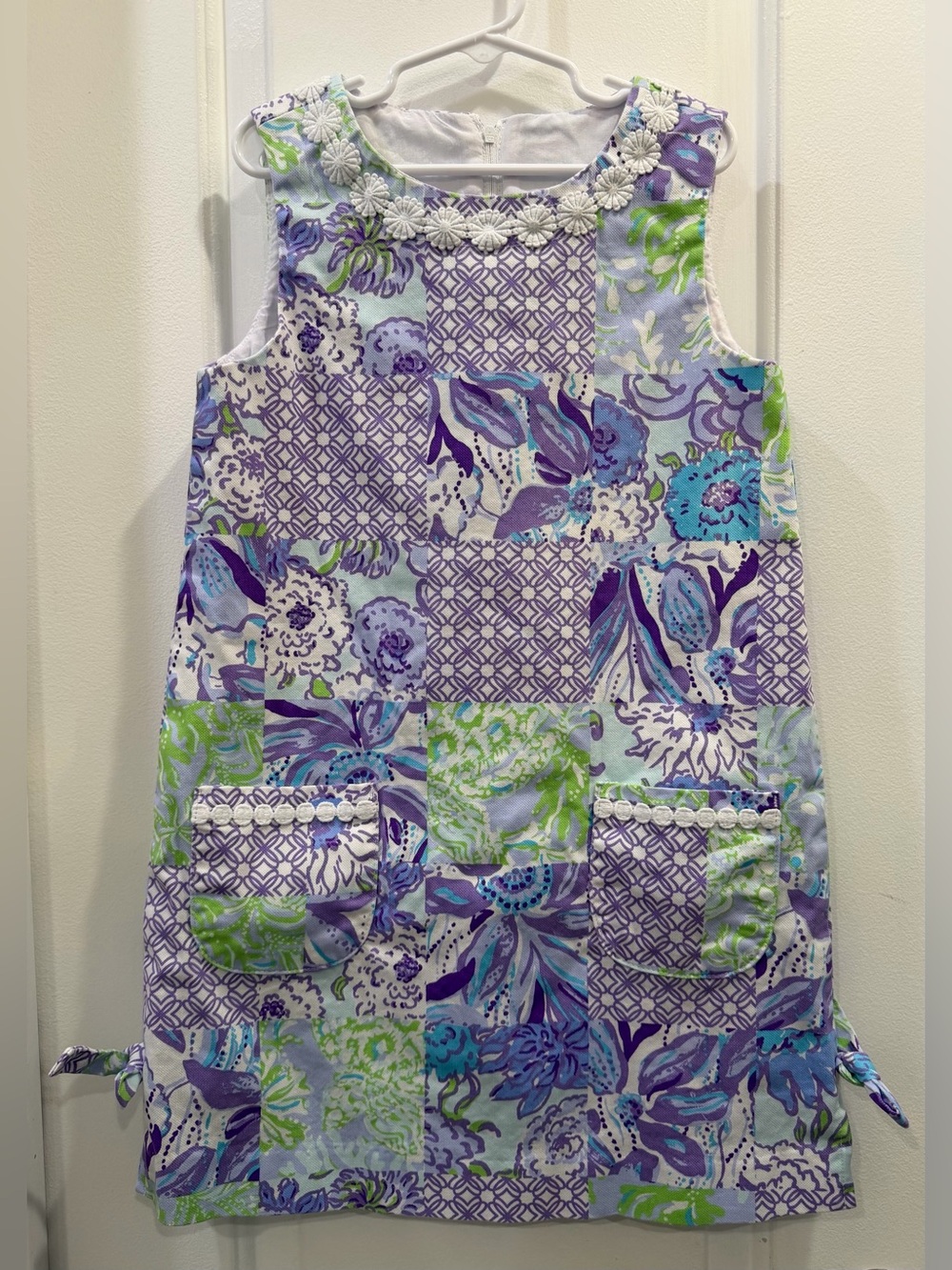 Lilly Pulitzer Girls Julienne Shift Dress Size 10 Multi Juicy Story Patch Print